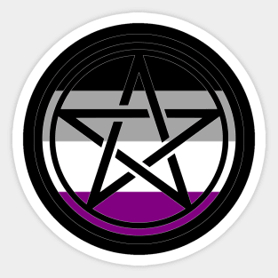 Large Print Pentacle LGBT Flag Asexual Sticker